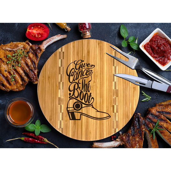 Fighting Cancer Quotes and Sayings Bamboo Cutting Boards - LIFESTYLE