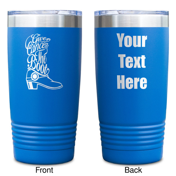 Fighting Cancer Quotes and Sayings Blue Polar Camel Tumbler - 20oz - Double Sided - Approval