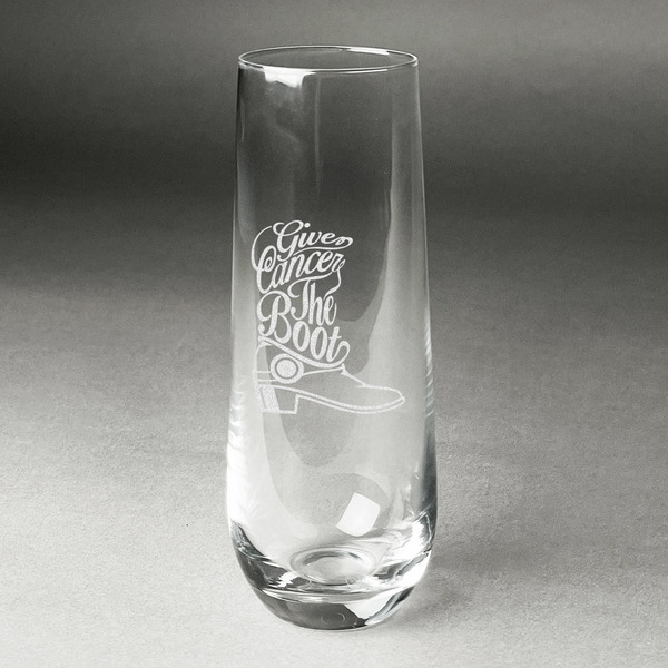 Fighting Cancer Quotes and Sayings Champagne Flute - Single - Approved