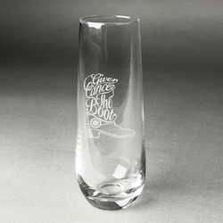 Fighting Cancer Quotes and Sayings Champagne Flute - Stemless Engraved - Single