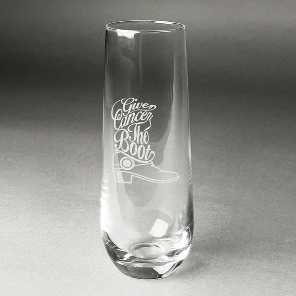Custom Fighting Cancer Quotes and Sayings Champagne Flute - Stemless Engraved