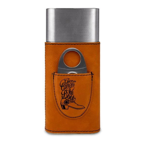 Fighting Cancer Quotes and Sayings Cigar Case with Cutter - FRONT