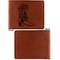 Fighting Cancer Quotes and Sayings Cognac Leatherette Bifold Wallets - Front and Back Single Sided - Apvl