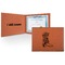 Fighting Cancer Quotes and Sayings Cognac Leatherette Diploma / Certificate Holders - Front and Inside - Main