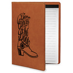 Fighting Cancer Quotes and Sayings Leatherette Portfolio with Notepad - Small - Single Sided