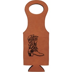 Fighting Cancer Quotes and Sayings Leatherette Wine Tote