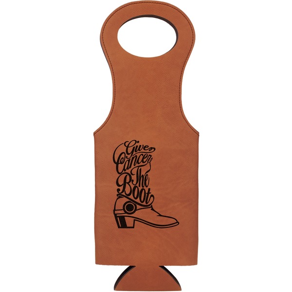 Custom Fighting Cancer Quotes and Sayings Leatherette Wine Tote