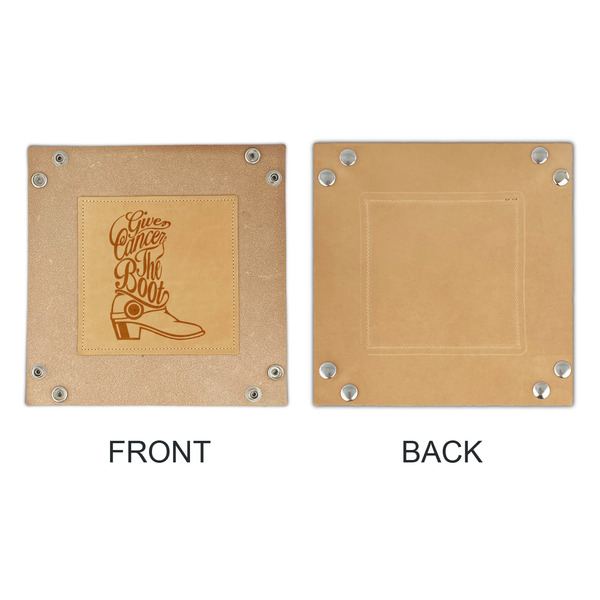 Fighting Cancer Quotes and Sayings Genuine Leather Valet Trays - APPROVAL