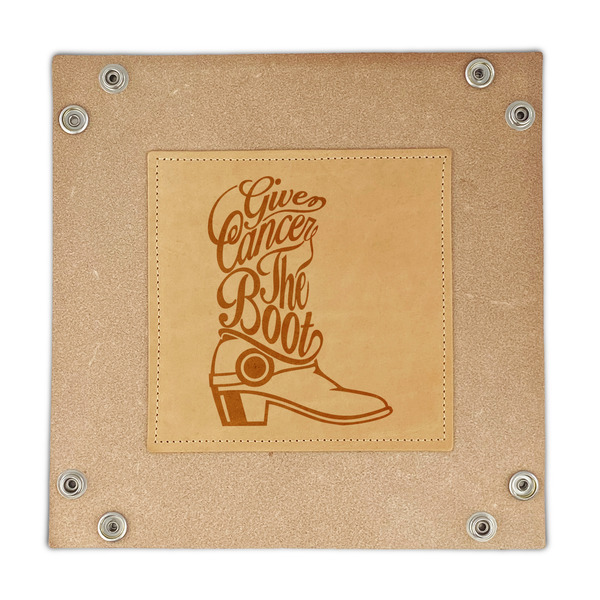 Fighting Cancer Quotes and Sayings Genuine Leather Valet Trays - FRONT (flat)