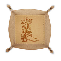 Fighting Cancer Quotes and Sayings Genuine Leather Dice Tray