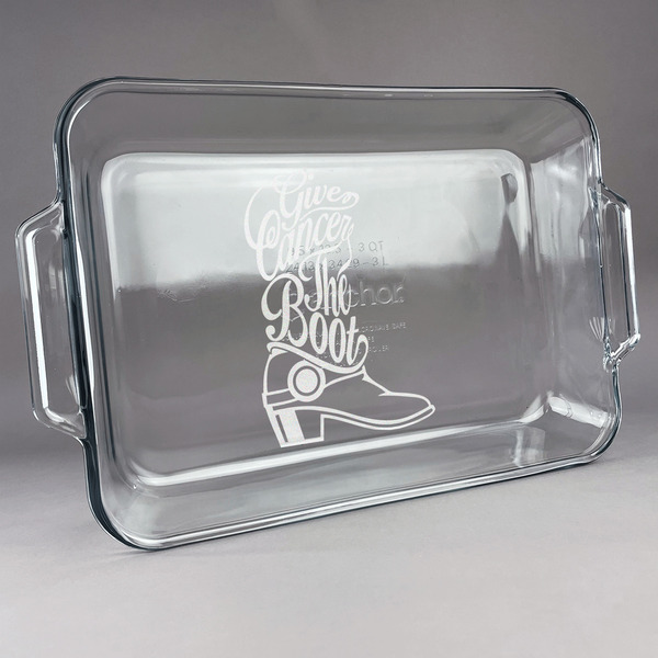 Custom Fighting Cancer Quotes and Sayings Glass Baking and Cake Dish