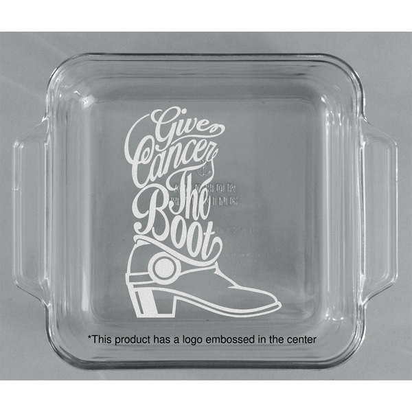 Fighting Cancer Quotes and Sayings Glass Cake Dish - APPROVAL (8x8)