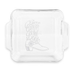 Fighting Cancer Quotes and Sayings Glass Cake Dish with Truefit Lid - 8in x 8in