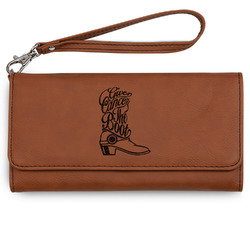 Fighting Cancer Quotes and Sayings Ladies Leatherette Wallet - Laser Engraved