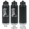 Fighting Cancer Quotes and Sayings Laser Engraved Water Bottles - 2 Styles - Front & Back View