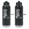 Fighting Cancer Quotes and Sayings Laser Engraved Water Bottles - Front & Back Engraving - Front & Back View
