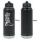 Fighting Cancer Quotes and Sayings Laser Engraved Water Bottles - Front Engraving - Front & Back View