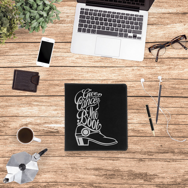 Fighting Cancer Quotes and Sayings Leather Binder - 1" - Black - Lifestyle