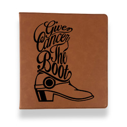 Fighting Cancer Quotes and Sayings Leather Binder - 1" - Rawhide