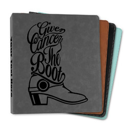 Fighting Cancer Quotes and Sayings Leather Binder - 1"