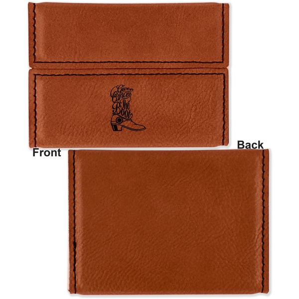 Fighting Cancer Quotes and Sayings Leather Business Card Holder Front Back Single Sided - Apvl