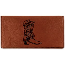 Fighting Cancer Quotes and Sayings Leatherette Checkbook Holder