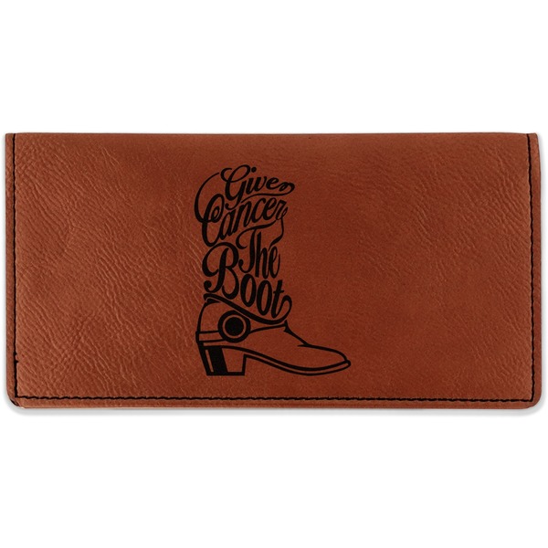 Custom Fighting Cancer Quotes and Sayings Leatherette Checkbook Holder