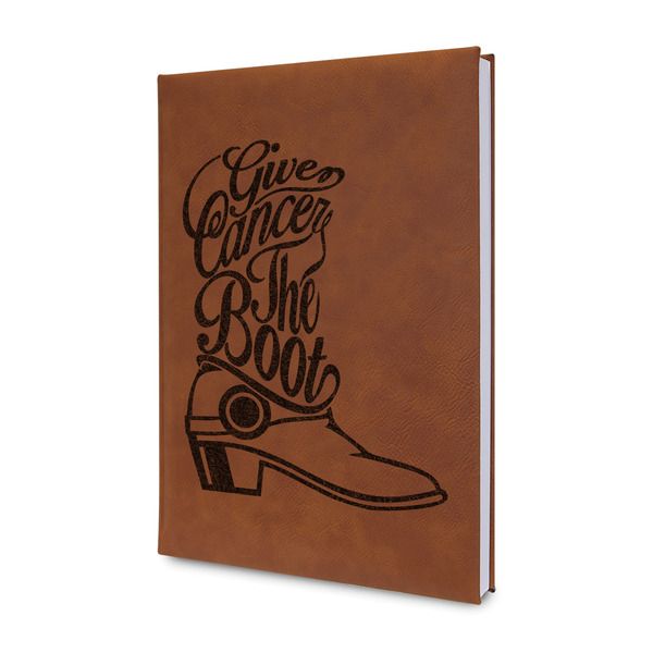 Custom Fighting Cancer Quotes and Sayings Leather Sketchbook - Small - Double Sided