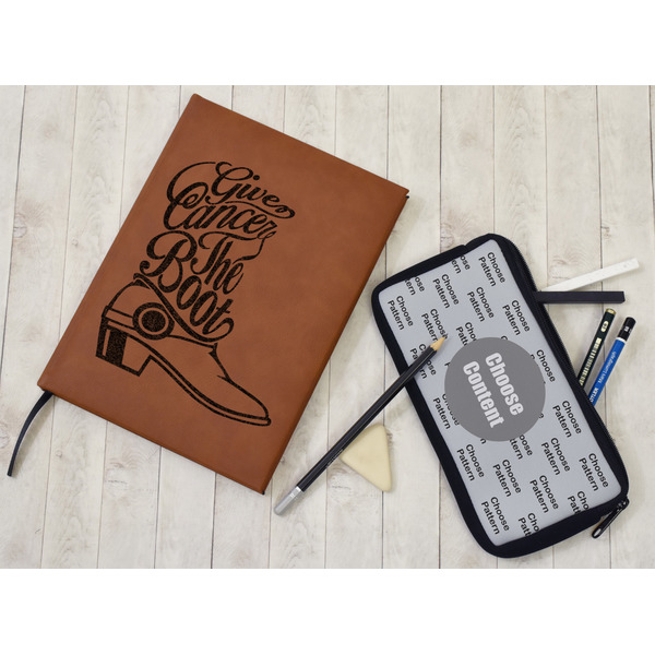 Fighting Cancer Quotes and Sayings Leather Sketchbook - Small - Double Sided - In Context