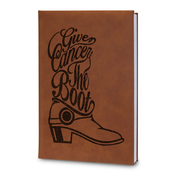 Custom Fighting Cancer Quotes and Sayings Leatherette Journal - Large - Double Sided