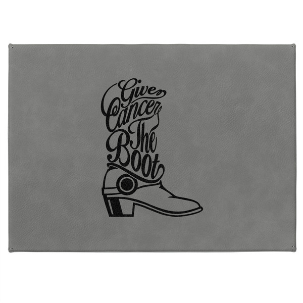 Fighting Cancer Quotes and Sayings Medium Gift Box with Engraved Leather Lid - Approval