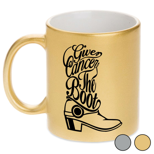 Fighting Cancer Quotes and Sayings Metallic Mugs