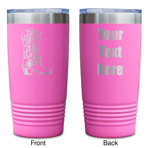 Fighting Cancer Quotes and Sayings Pink Polar Camel Tumbler - 20oz - Double Sided - Approval
