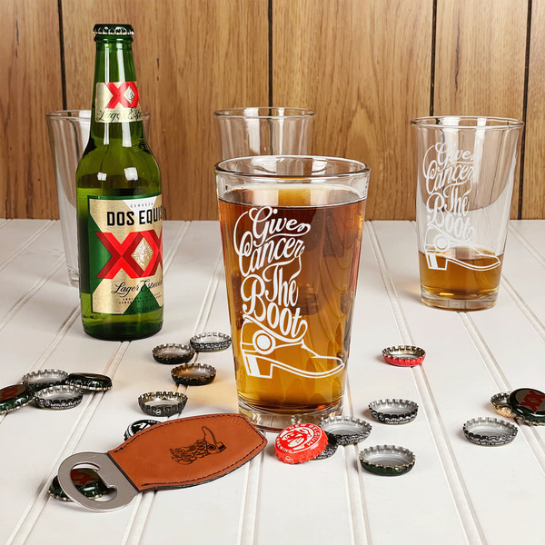 Fighting Cancer Quotes and Sayings Pint Glasses - In Context