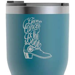 Fighting Cancer Quotes and Sayings RTIC Tumbler - Dark Teal - Laser Engraved - Single-Sided