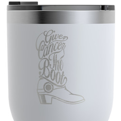 Fighting Cancer Quotes and Sayings RTIC Tumbler - White - Engraved Front & Back (Personalized)