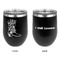 Fighting Cancer Quotes and Sayings Stainless Wine Tumblers - Black - Double Sided - Approval