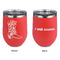 Fighting Cancer Quotes and Sayings Stainless Wine Tumblers - Coral - Double Sided - Approval