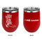 Fighting Cancer Quotes and Sayings Stainless Wine Tumblers - Red - Double Sided - Approval