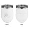 Fighting Cancer Quotes and Sayings Stainless Wine Tumblers - White - Double Sided - Approval