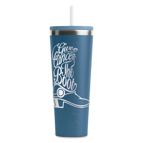 Custom Fighting Cancer Quotes and Sayings RTIC Everyday Tumbler with Straw - 28oz