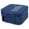 Fighting Cancer Quotes and Sayings Travel Jewelry Boxes - Leather - Navy Blue - View from Rear
