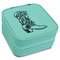 Fighting Cancer Quotes and Sayings Travel Jewelry Boxes - Leatherette - Teal - Angled View