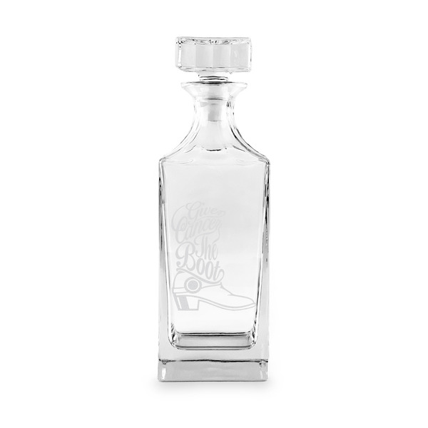 Custom Fighting Cancer Quotes and Sayings Whiskey Decanter - 30 oz Square