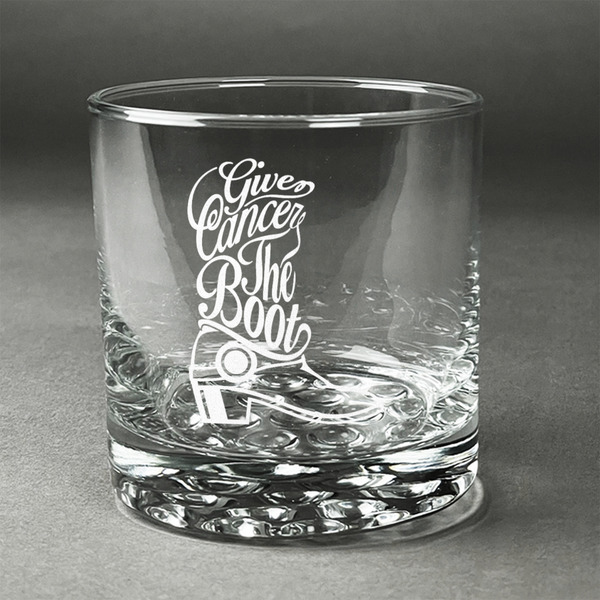Custom Fighting Cancer Quotes and Sayings Whiskey Glass (Single)