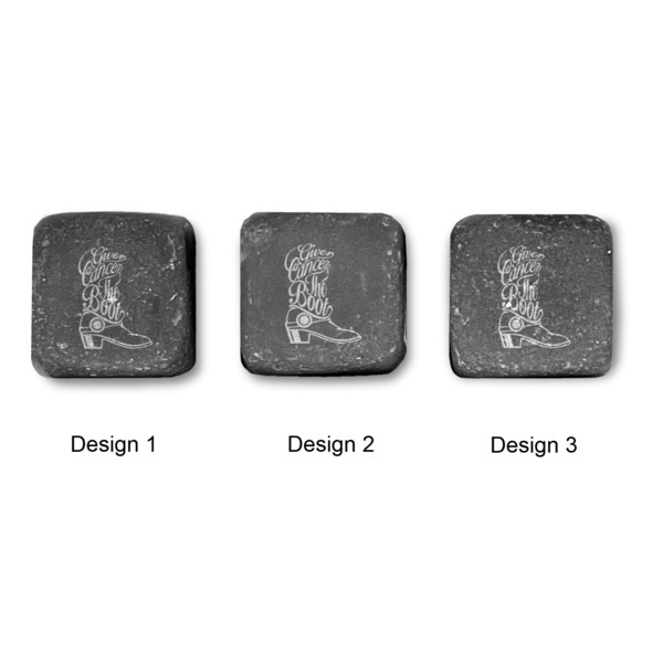 Fighting Cancer Quotes and Sayings Whiskey Stones - Set of 3 - Approval