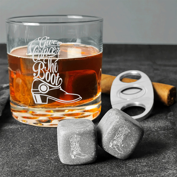 Fighting Cancer Quotes and Sayings Whiskey Stones - Set of 3 - In Context