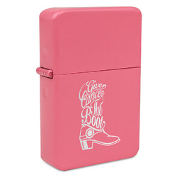 Fighting Cancer Quotes and Sayings Windproof Lighter - Pink - Single Sided