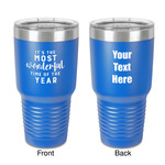 Christmas Quotes and Sayings 30 oz Stainless Steel Tumbler - Royal Blue - Double-Sided