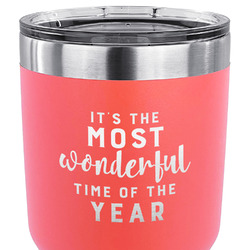 Christmas Quotes and Sayings 30 oz Stainless Steel Tumbler - Coral - Double Sided